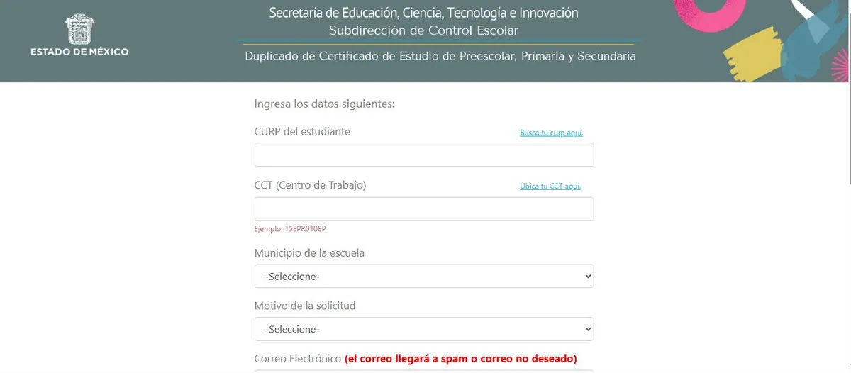 reposición de certificado de secundaria edomex en línea