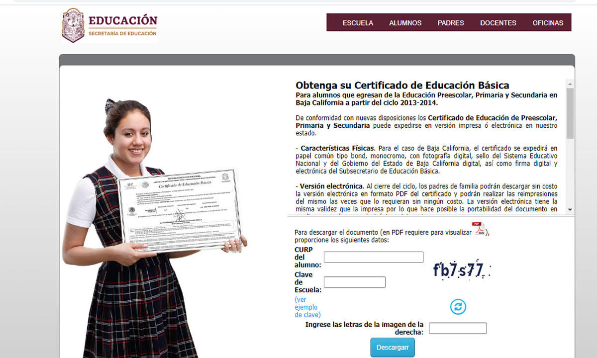 certificado primaria en linea baja california